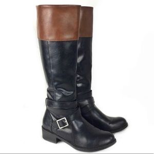 Arizona Jeans Two Toned Black Brown Dress Boots